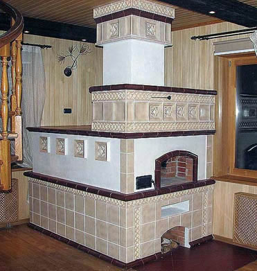 Облицовка печи плиткой