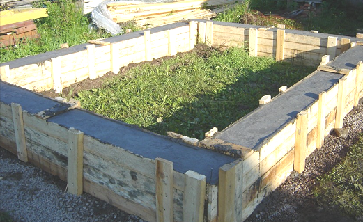 Ленточный фундамент под баню