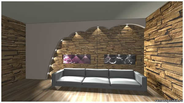 Декоративная перегородка с нишей