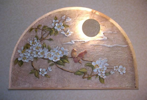 Декоративная штукатурка в отделке ниши