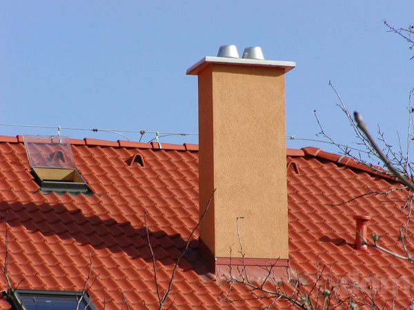 Декоративное оштукатуривание дымохода