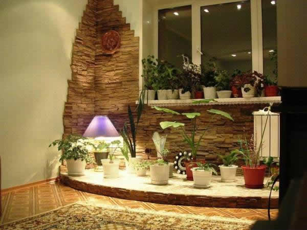 Декоративный облицовочный камень в интерьере