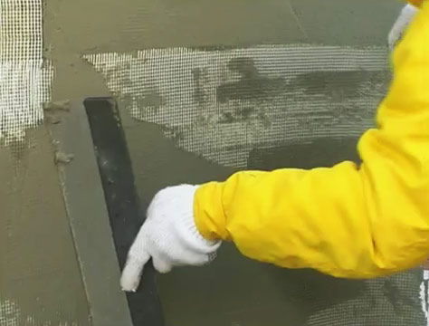 Делаем отделку армирующей сетки