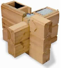 Дом из бруса. Схема крепления