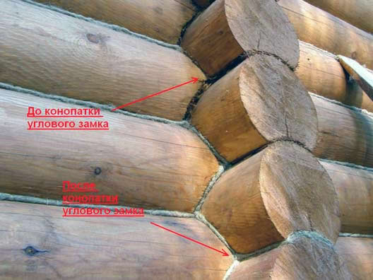 Конопатка дома