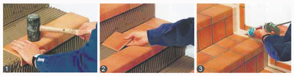 Этапы монтажных работ керамической плиткой