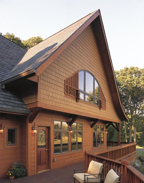 Фиброцементный сайдинг в форме черепицы