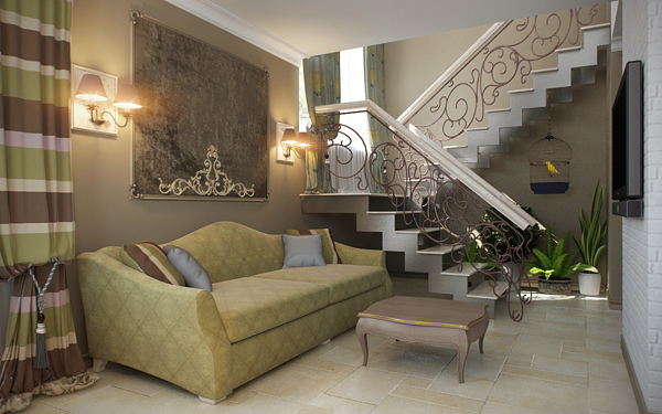 Гостиная в стиле прованс