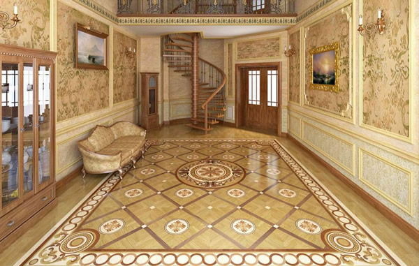 Художественный паркет в дизайне дома