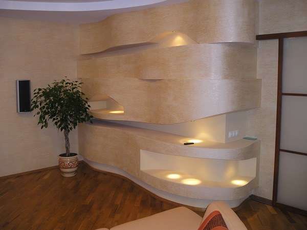 Вариант отделки стены гипсокартоном