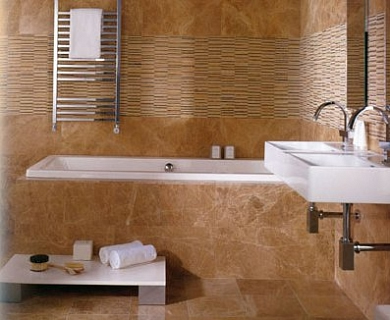 Натуральный камень в интерьере ванной