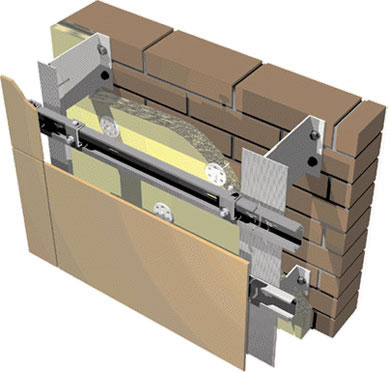 Каркасный способ монтажа гранитных плит