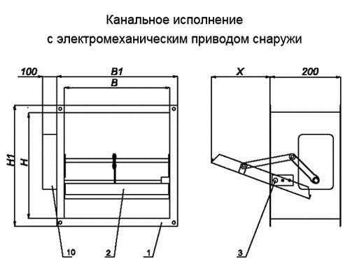 Канальный клапан КДМ 2