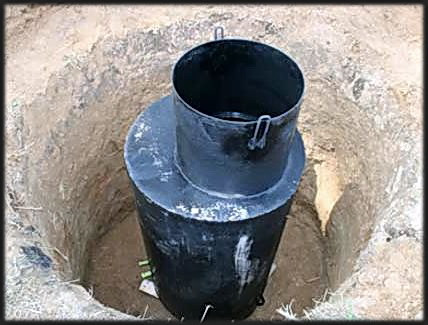 Скважина с металлическим кессоном