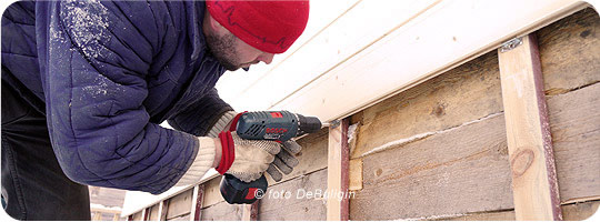 Крепление деревянной панели шипом вверх