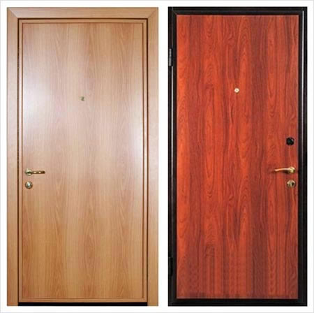 Ламинат в качестве отделочного материала для входной двери