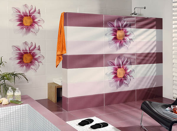 Плитка двойного обжига с элементами декора