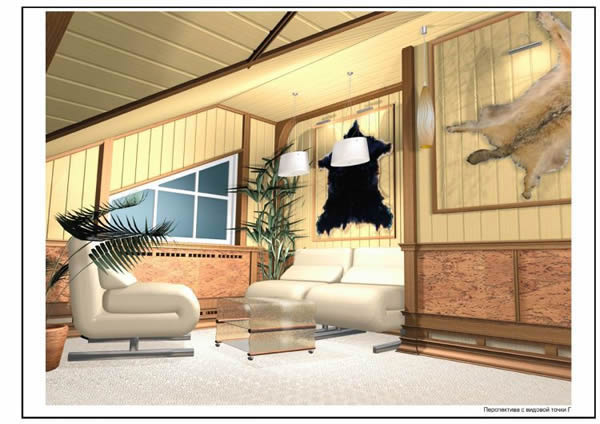 МДФ и пробковое покрытие в отделке мансарды