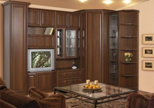 Модульные гостинные с уголовым шкафом
