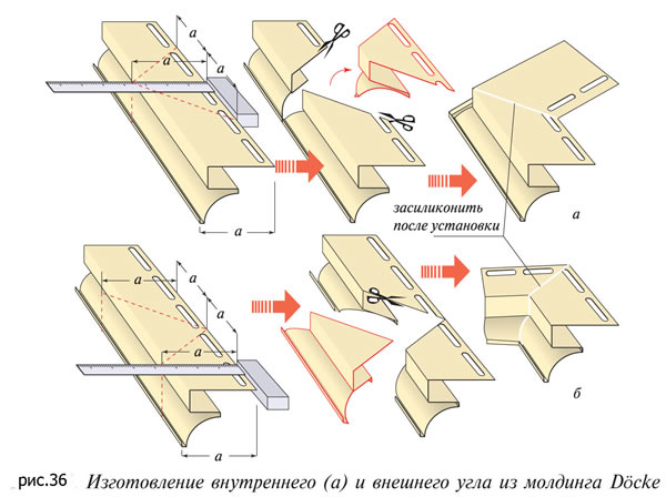 Монтаж металлического молдинга