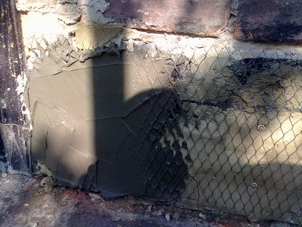 Нанесение сетки на цоколь строения