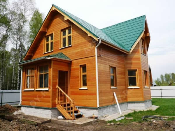 Облицовка фасада деревянного дома вагонкой