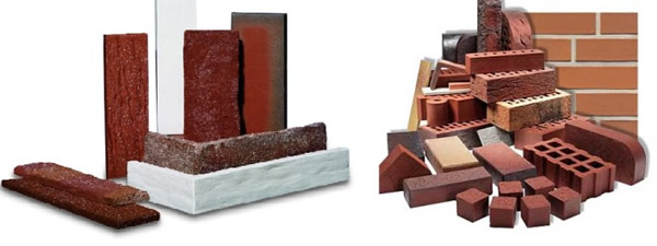 Некоторые виды облицовочных изделий из клинкера