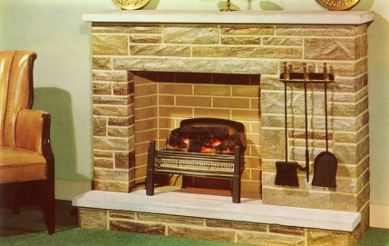 Применение декоративного камня в отделке камина