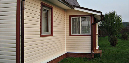 Оформление фасада виниловым сайдингом