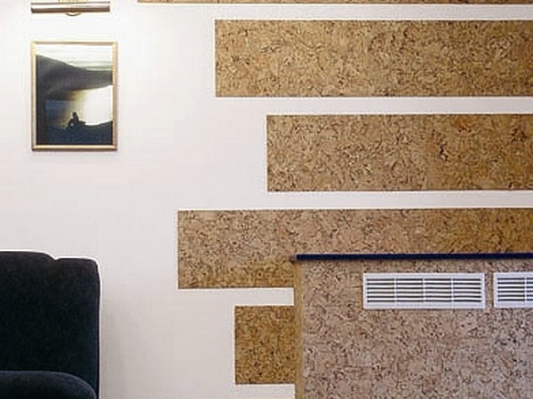 Оформление помещения при помощи пробковых панелей