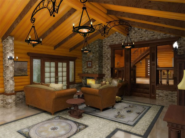 Отделка бревенчатого дома