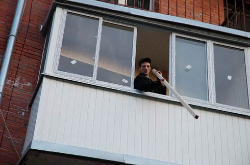 Внешняя отделка балкона