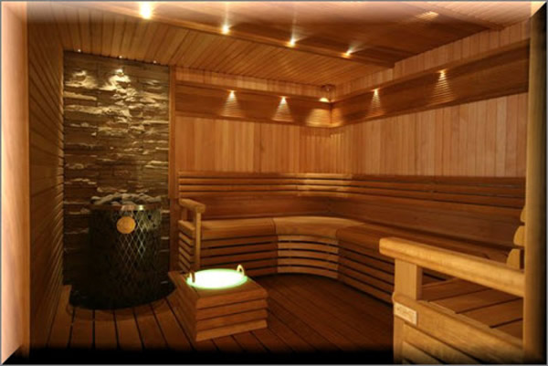 Отделка бани вагонкой с подсветкой