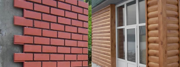 Отделка дома из бруса кирпичом