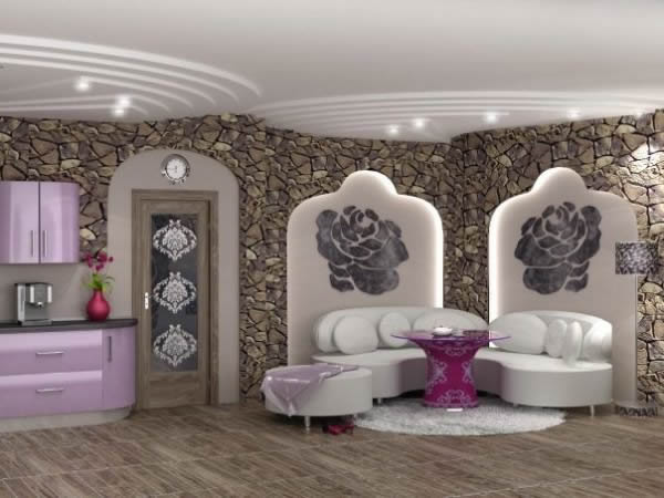 Эклектика с использованием дикого камня