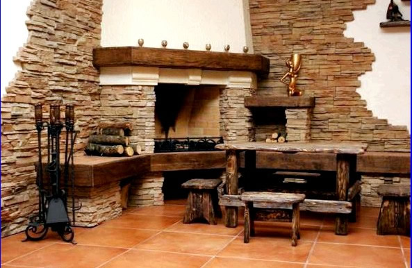 Декоративный камень в интерьере