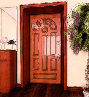 Приемы оформления двери