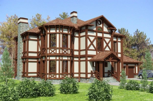 Дом, построенный в стиле фахверк