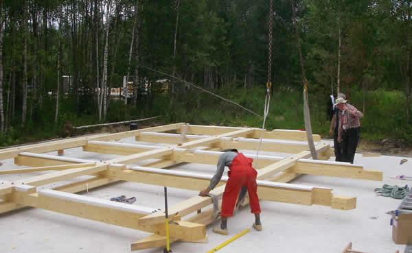 Сборка фахверк каркаса