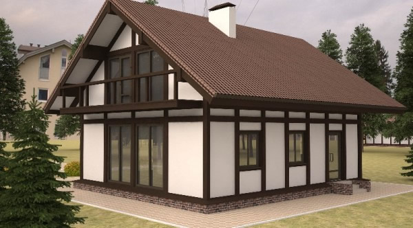 Скандинавский стиль оформления щитового дома