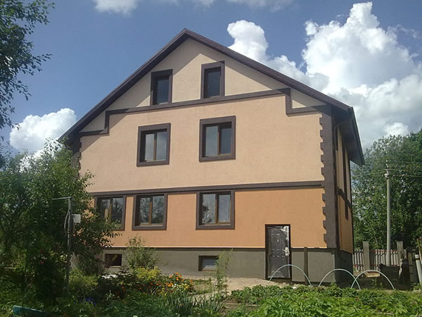 Фасад, отделанный клинкером