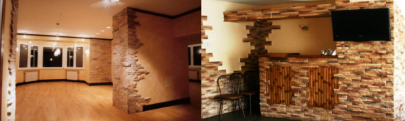 Искусственный камень в интерьере