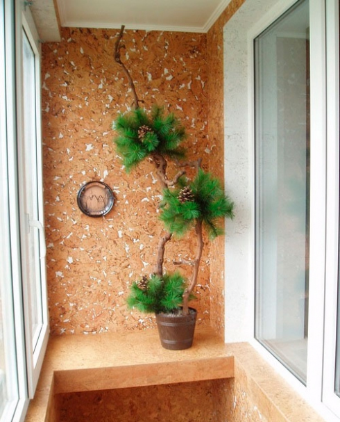 Отделка пробковым покрытием