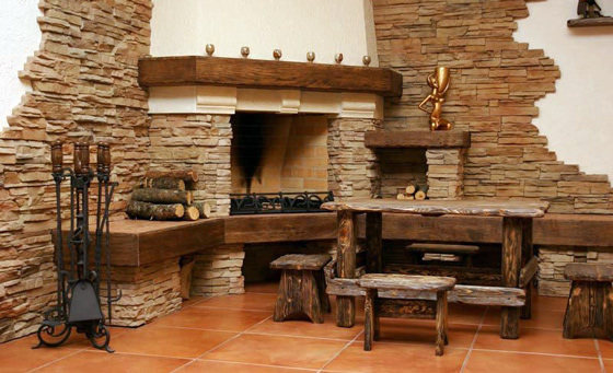 Применение декоративного камня в отделке стен