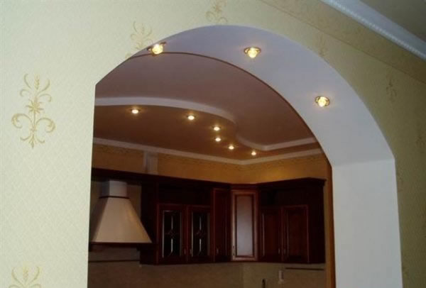 Гипсокартонная арка с подсветкой