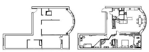 Перепланировка трехкомнатной хрущевки. До-После.
