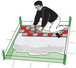 Подготовка поверхности и установка мрамора