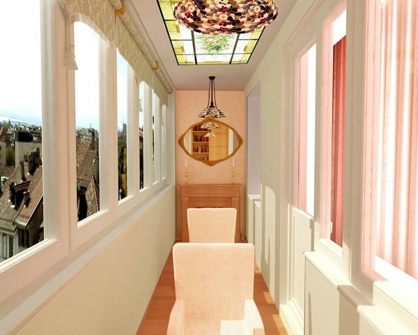 Подвесной потолок на лоджии