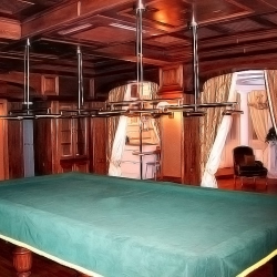 Полностью отделка деревом бильярдная комната