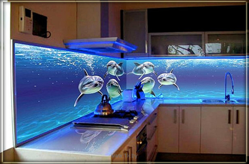 Применяем стекло для отделки кухни